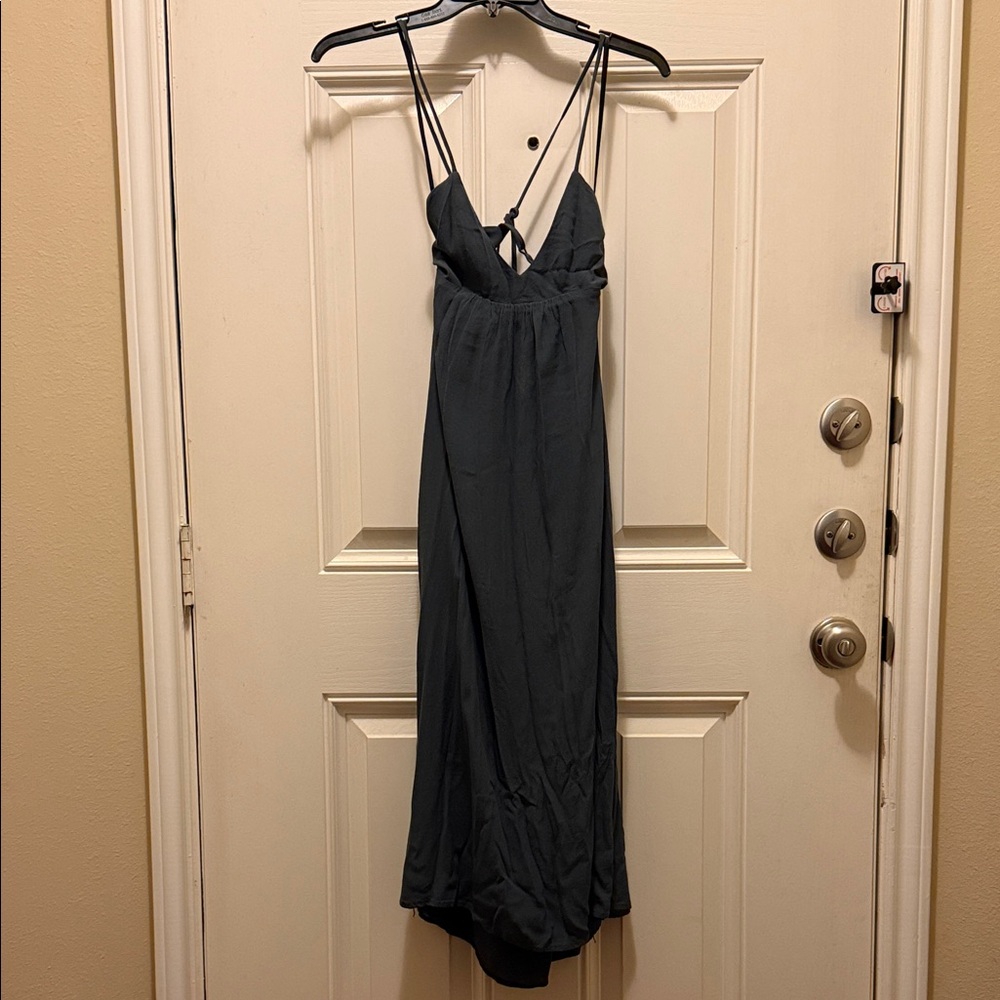 Tula Dark Green  Backless Maxi Dress